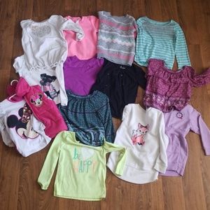 Girls size 4 long sleeve shirts